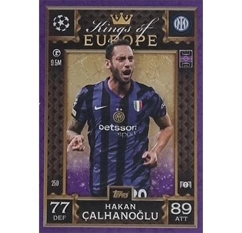 Topps Champions League EXTRA Match Attax 2024-2025 / 259 HAKAN CALHANOGLU / LILA PARALLEL