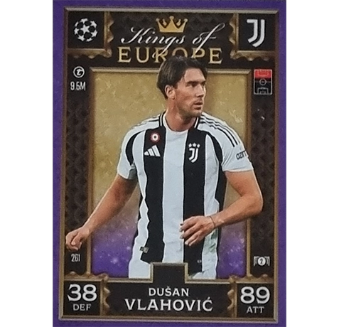 Topps Champions League EXTRA Match Attax 2024-2025 / 261 DUSAN VLAHOVIC / LILA PARALLEL