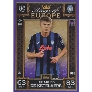 Topps Champions League EXTRA Match Attax 2024-2025 / 262 CHARLES DE KETELAERE / LILA PARALLEL