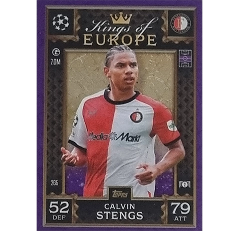 Topps Champions League EXTRA Match Attax 2024-2025 / 265 CALVIN STENGS / LILA PARALLEL