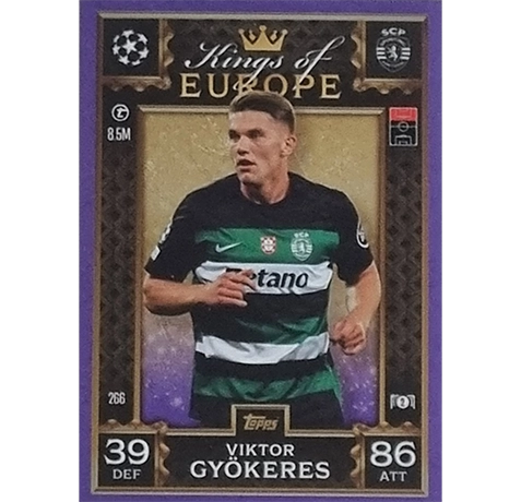 Topps Champions League EXTRA Match Attax 2024-2025 / 266 VIKTOR GYÖKERES / LILA PARALLEL
