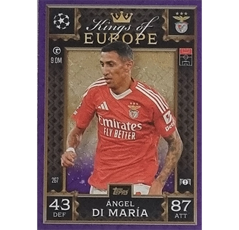 Topps Champions League EXTRA Match Attax 2024-2025 / 267 ANGEL DI MARIA / LILA PARALLEL