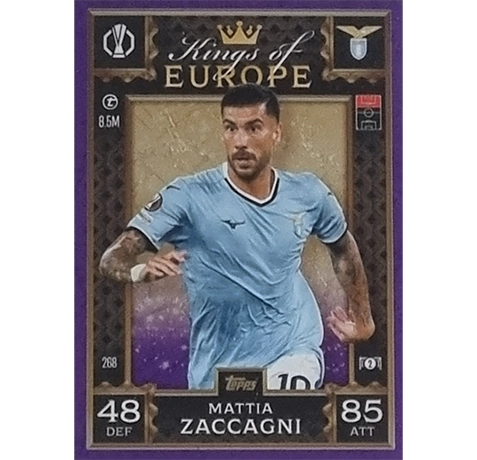 Topps Champions League EXTRA Match Attax 2024-2025 / 268 MATTIA ZACCAGNI / LILA PARALLEL