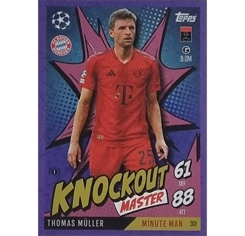 Topps Champions League EXTRA Match Attax 2024-2025 / 301 THOMAS MÜLLER / LILA PARALLEL
