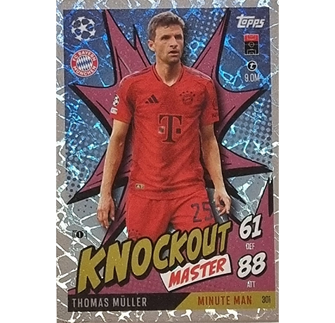 Topps Champions League EXTRA Match Attax 2024-2025 / 301 THOMAS MÜLLER / KNOCKOUT MASTER