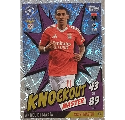 Topps Champions League EXTRA Match Attax 2024-2025 / 303 ANGEL DI MARIA / KNOCKOUT MASTER