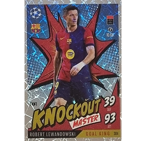 Topps Champions League EXTRA Match Attax 2024-2025 / 304 ROBERT LEWANDOWSKI / KNOCKOUT MASTER