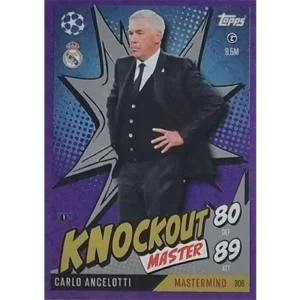 Topps Champions League EXTRA Match Attax 2024-2025 / 306 CARLO ANCELOTTI / LILA PARALLEL