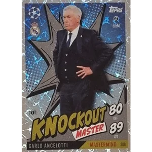 Topps Champions League EXTRA Match Attax 2024-2025 / 306 CARLO ANCELOTTI / KNOCKOUT MASTER