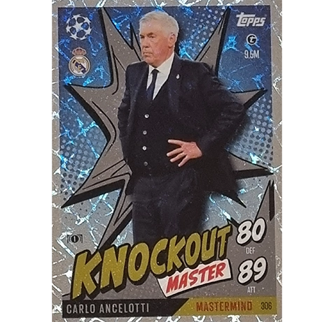 Topps Champions League EXTRA Match Attax 2024-2025 / 306 CARLO ANCELOTTI / KNOCKOUT MASTER