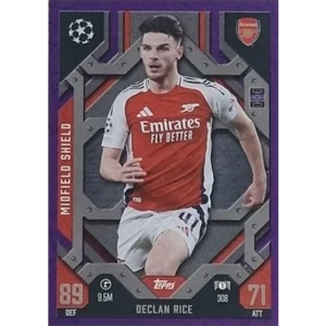Topps Champions League EXTRA Match Attax 2024-2025 / 308 DECLAN RICE / LILA PARALLEL