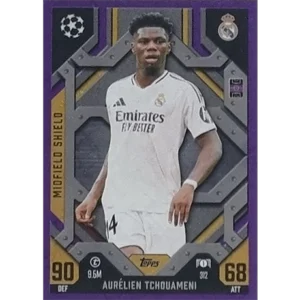 Topps Champions League EXTRA Match Attax 2024-2025 / 312 AURELIEN TCHOUAMENI / LILA PARALLEL