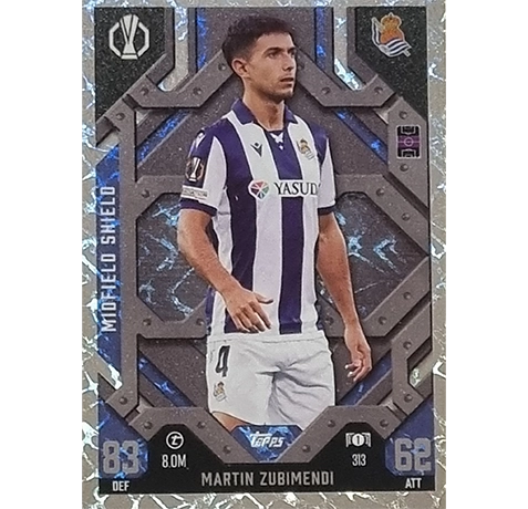 Topps Champions League EXTRA Match Attax 2024-2025 / 313 MARTIN ZUBIMENDI / MIDFIELD SHIELD