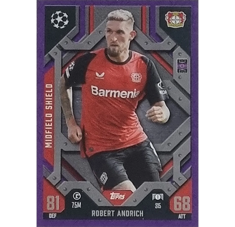 Topps Champions League EXTRA Match Attax 2024-2025 / 315 ROBERT ANDRICH / LILA PARALLEL