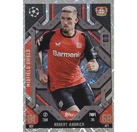 Topps Champions League EXTRA Match Attax 2024-2025 / 315 ROBERT ANDRICH / MIDFIELD SHIELD