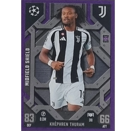 Topps Champions League EXTRA Match Attax 2024-2025 / 318 KHEPHREN THURAM / LILA PARALLEL