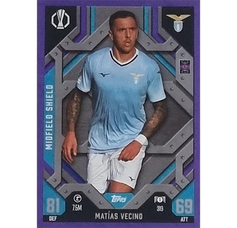 Topps Champions League EXTRA Match Attax 2024-2025 / 319 MATIAS VECINO / LILA PARALLEL