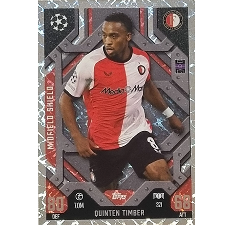 Topps Champions League EXTRA Match Attax 2024-2025 / 321 QUINTEN TIMBER / MIDFIELD SHIELD