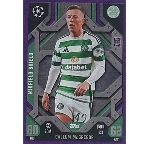 Topps Champions League EXTRA Match Attax 2024-2025 / 324 CALLUM McGREGOR / LILA PARALLEL