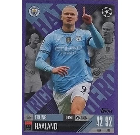 Topps Champions League EXTRA Match Attax 2024-2025 / 325 ERLING HAALAND / LILA PARALLEL