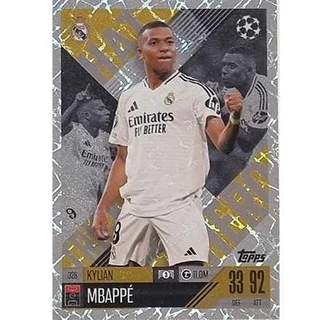 Topps Champions League EXTRA Match Attax 2024-2025 / 328 KYLIAN MBAPPE / HATTRICK HERO