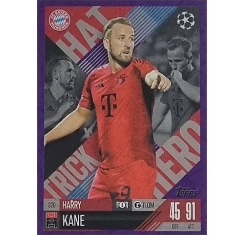 Topps Champions League EXTRA Match Attax 2024-2025 / 329 HARRY KANE / LILA PARALLEL