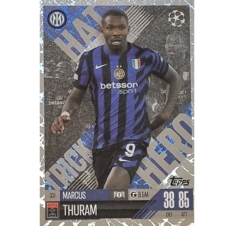 Topps Champions League EXTRA Match Attax 2024-2025 / 331 MARCUS THURAM / HATTRICK HERO