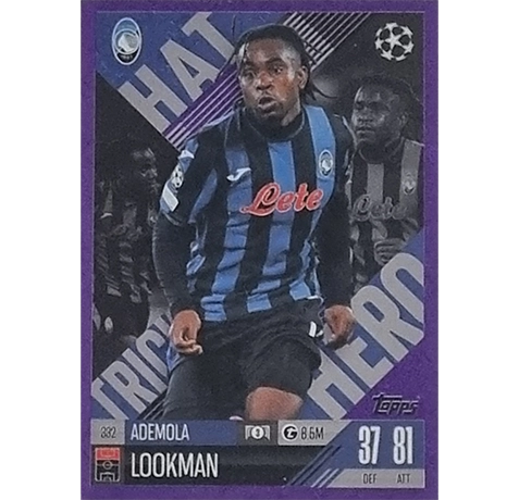 Topps Champions League EXTRA Match Attax 2024-2025 / 332 ADEMOLA LOOKMAN / LILA PARALLEL