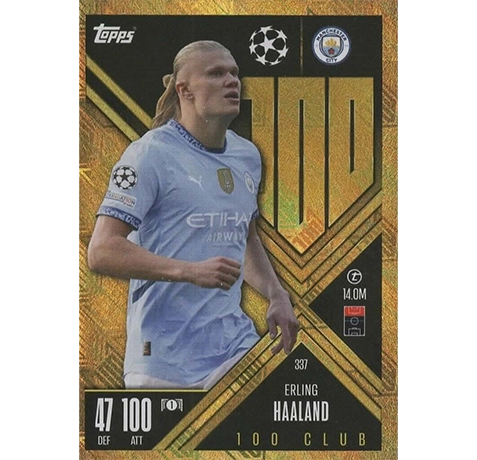 Topps Champions League EXTRA Match Attax 2024-2025 / 337 ERLING HAALAND / CLUB 100