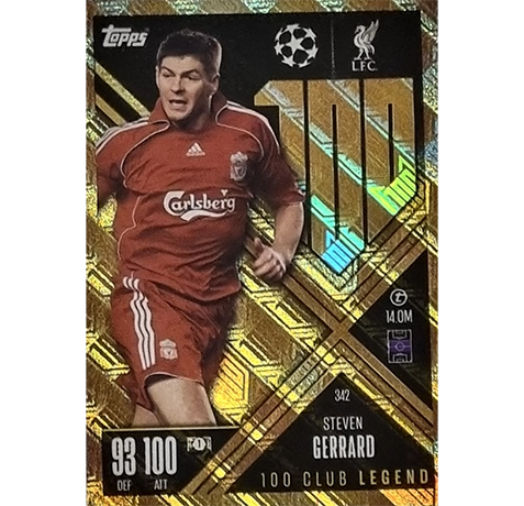 Topps Champions League EXTRA Match Attax 2024-2025 / 342 STEVEN GERRARD / CLUB 100