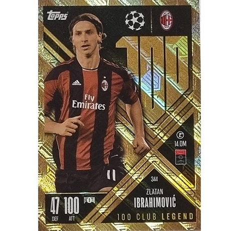 Topps Champions League EXTRA Match Attax 2024-2025 / 344 ZLATAN IBRAHIMOVIC / CLUB 100