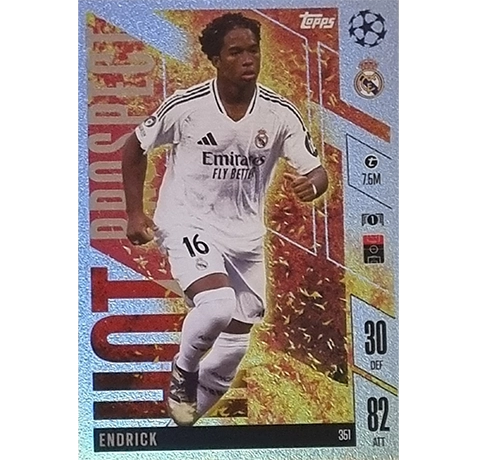 Topps Champions League EXTRA Match Attax 2024-2025 / 351 ENDRICK / HOT PROSPECT