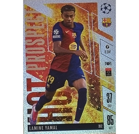 Topps Champions League EXTRA Match Attax 2024-2025 / 352 LAMINE YAMAL / HOT PROSPECT