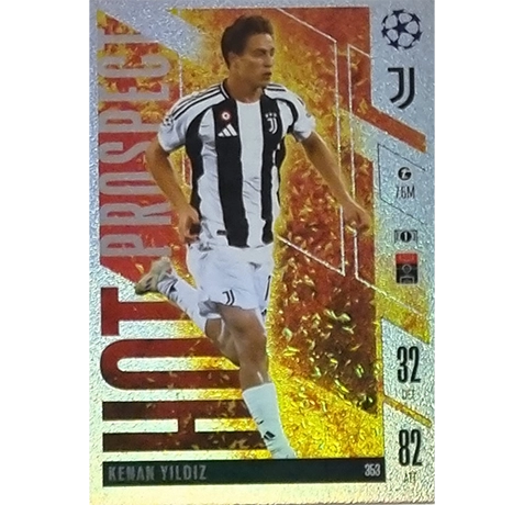 Topps Champions League EXTRA Match Attax 2024-2025 / 353 KENAN YILDIZ / HOT PROSPECT