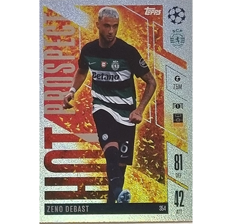 Topps Champions League EXTRA Match Attax 2024-2025 / 354 ZENO DEBAST / HOT PROSPECT