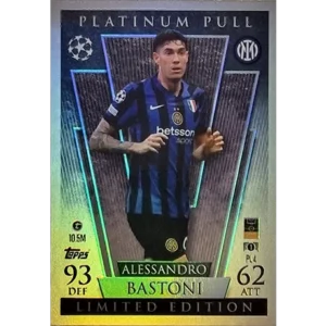 Topps Champions League EXTRA Match Attax 2024-2025 / PL 4 ALESSANDRO BASTONI / PLATINIUM PULL