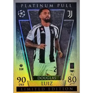 Topps Champions League EXTRA Match Attax 2024-2025 / PL 5 DOUGLAS LUIZ / PLATINIUM PULL