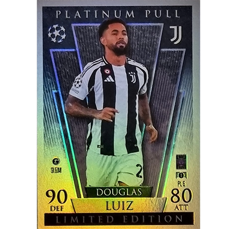 Topps Champions League EXTRA Match Attax 2024-2025 / PL 5 DOUGLAS LUIZ / PLATINIUM PULL