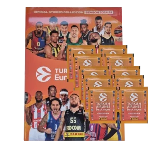 Panini Turkish Airlines EuroLeague Sticker 2024-25 / Sammelalbum inkl 10x Stickertüten