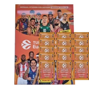 Panini Turkish Airlines EuroLeague Sticker 2024-25 / Sammelalbum inkl 15x Stickertüten