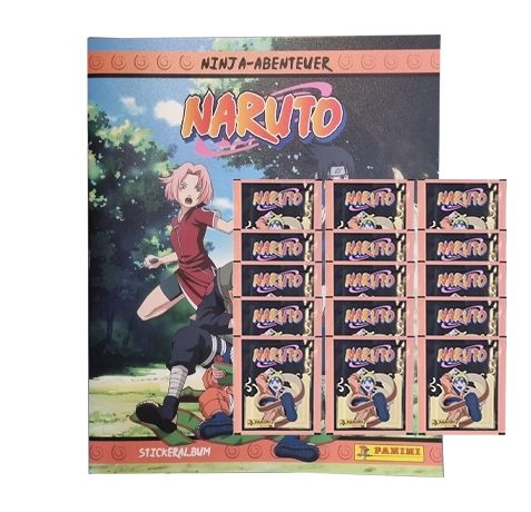 Panini Naruto Classic Sticker Ninja Academy / Sammelalbum inkl 15x Stickertüten