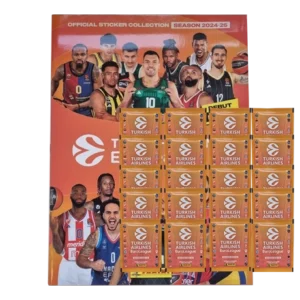 Panini Turkish Airlines EuroLeague Sticker 2024-25 / Sammelalbum inkl 20x Stickertüten