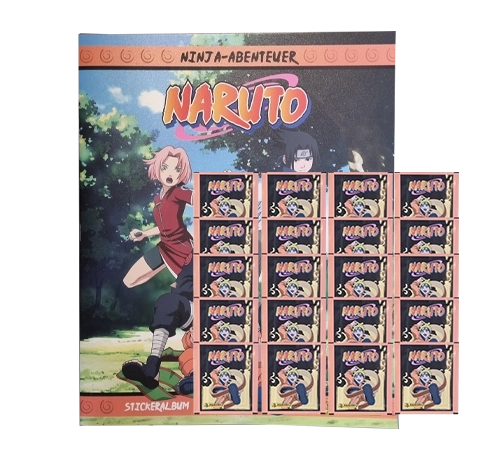 Panini Naruto Classic Sticker Ninja Academy / Sammelalbum inkl 20x Stickertüten