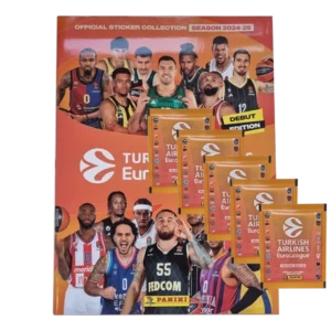 Panini Turkish Airlines EuroLeague Sticker 2024-25 / Sammelalbum inkl 5x Stickertüten