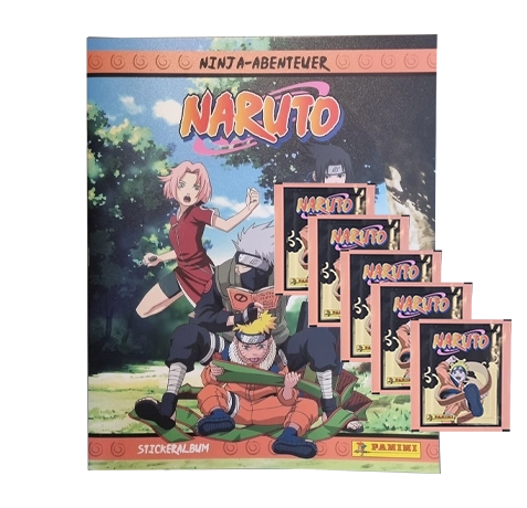 Panini Naruto Classic Sticker Ninja Academy / Sammelalbum inkl 5x Stickertüten