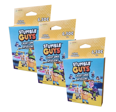 Panini Stumble Guys Sticker / 3x Eco Blister Pack je 7x Stickertüten