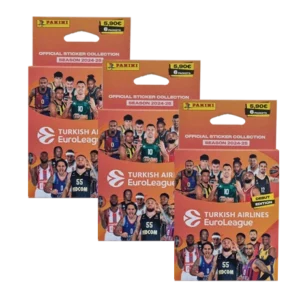 Panini Turkish Airlines EuroLeague Sticker 2024-25 / 3x Eco Blister je 6x Stickertüten