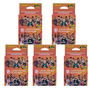 Panini Turkish Airlines EuroLeague Sticker 2024-25 / 5x Eco Blister je 6x Stickertüten