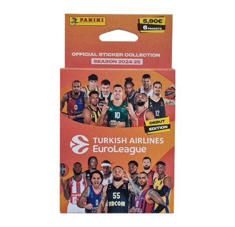 Panini Turkish Airlines EuroLeague Sticker 2024-25 / 1x Eco Blister je 6x Stickertüten