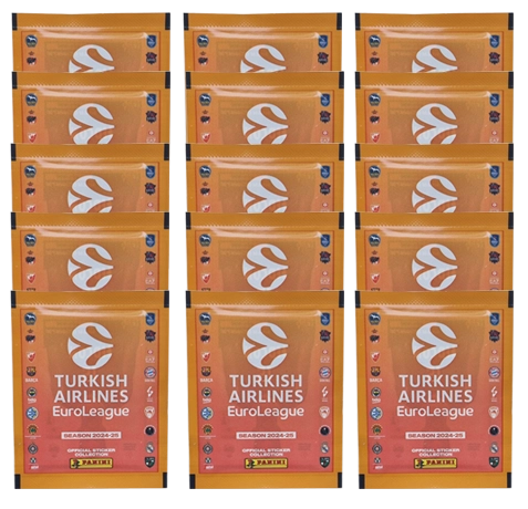 Panini Turkish Airlines EuroLeague Sticker 2024-25 / 15x Stickertüten